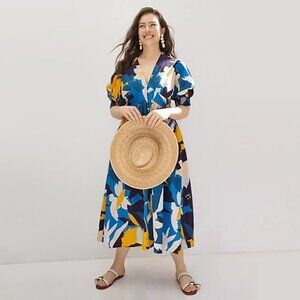 ANTHROPOLOGIE | 100% Cotton Ronika Botanical Maxi Dress | NWT